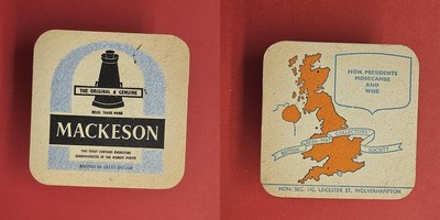 Mackeson Hon. Presidents . Brauerei Bierdeckel Bier