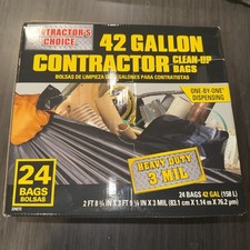 Contractor's Choice 24-Count 42-Gallon Outdoor Clean Up Construction Trash Bags