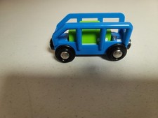 Brio Wooden Railway Blue Train Car with Luggage Very Good Condition