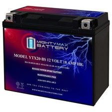 Mighty Max 12V 18Ah Replacement Battery for Tytaneum YTX20-BS-FA