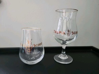 Back East Brewing Co Triple Scoop Glasses HTF Rare Ice Cream