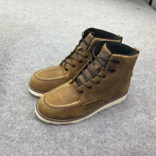 Brunt Marin Boots Mens Size 11.5 Brown Leather Work Moc Toe EH Safety Sole