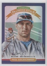 2020 Panini Donruss Diamond Kings Milestone Stat Line /650 Paul Goldschmidt v1x