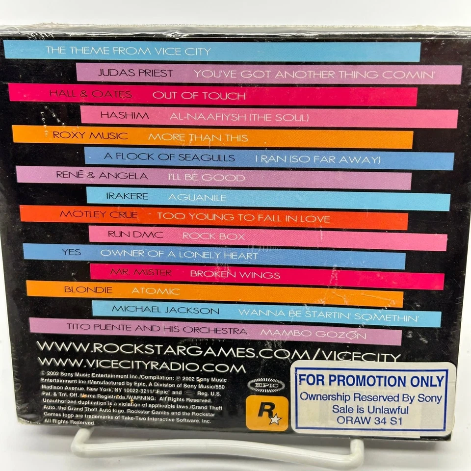 Grand Theft Auto Vice City O.S.T. Greatest Hits CD 2002 Promo Rock Epic Foto 2 de 2