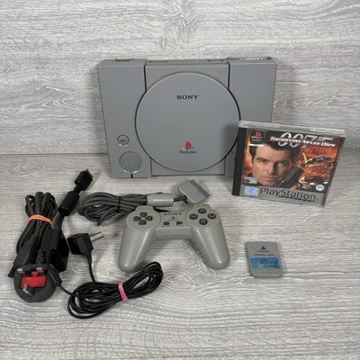 Sony PlayStation 1 PS1 Konsole Bundle Controller, Spiel, AV, Power, Memory Card