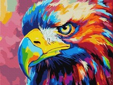 Paint by Numbers Kits for Kids Adults 16Wx20L - Unframed, Color Eagle