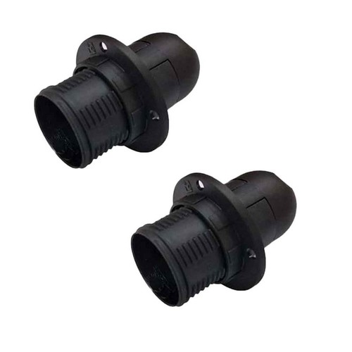 ElekTek B22 BC - Portalampada con 3 fori di fissaggio, diametro 52 mm, spazzolato antico