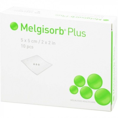 MELGISORB Plus Alginat Verband 5x5 cm steril Inhalt: 10 ST REF 252000