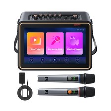 Smart Karaoke Machine with Lyrics Display, 12.1 Inch IPS Touch Screen, Two Wi...