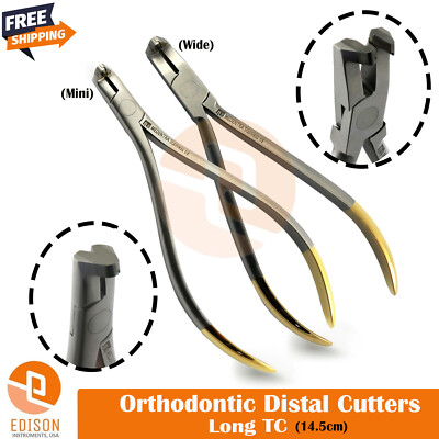 Orthodontic Mini & Distal End Cutter Hard Soft Wire Distal Cutter TC 14.5cm Long