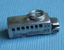Brown County Silver bus sterling charm