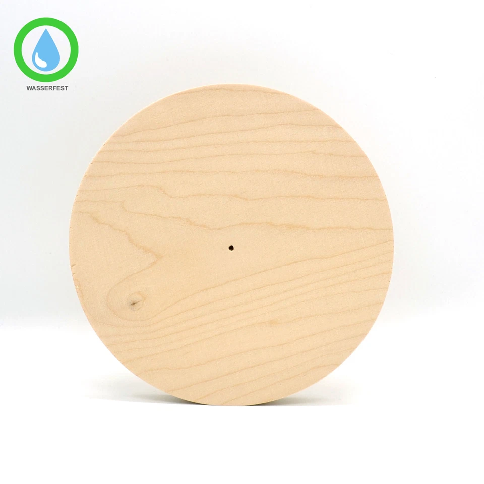 1x Holzscheibe Birke Multiplex 15 mm Holzrad rund Tischplatte Scheibe Sperrholz - Bild 3 von 4