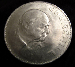 Churchill Coin World War II Medal Silver London UK I Great Britain Old