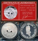 STL Mint Spicy Silver Top Guns 1 Oz .999 silver Round W/ COA LTD 500 39th
