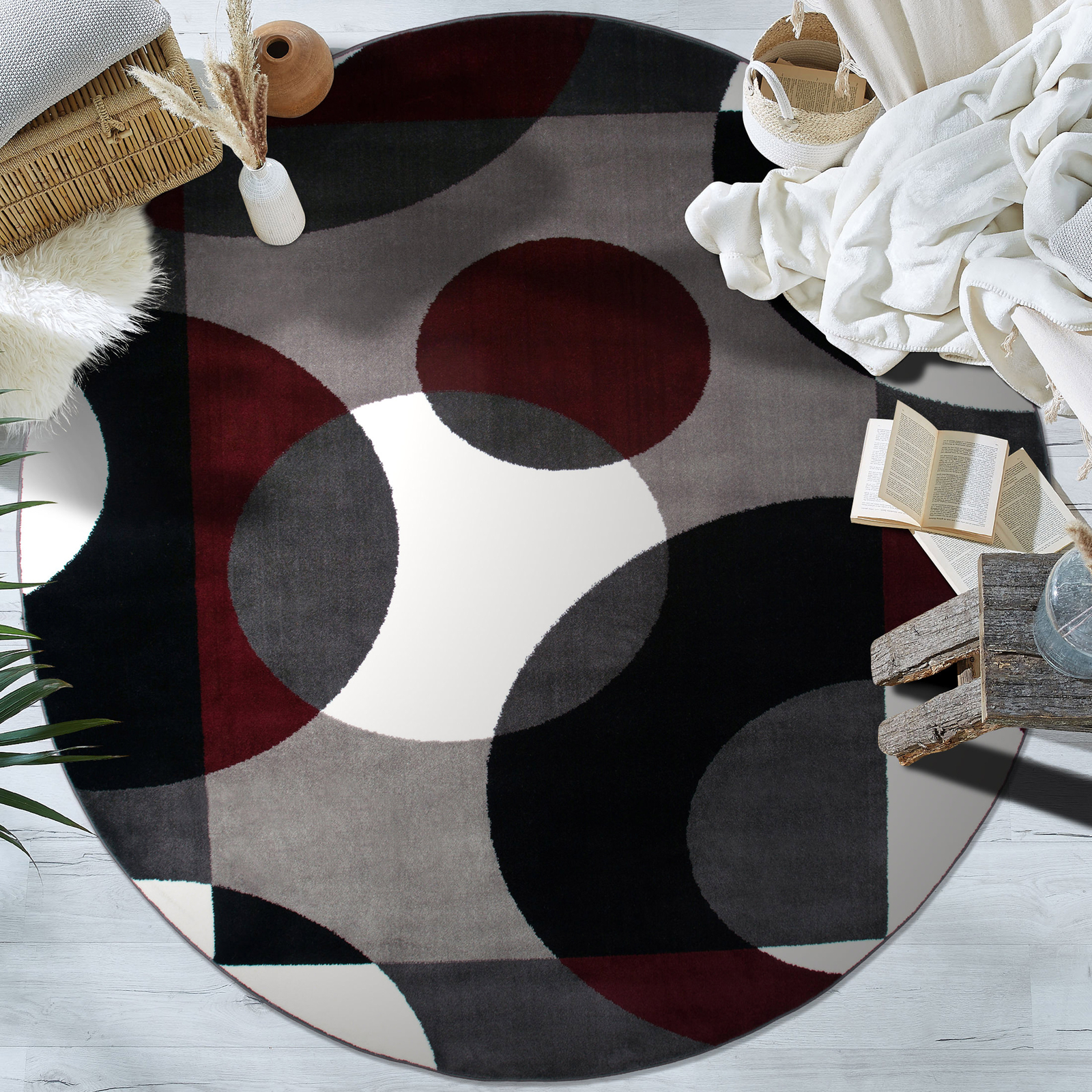 Area Rugs Modern Geometric Carpets Living Room Rugs Round Rugs
