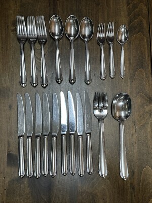 Mikasa CLASSICO SATIN 18/8 Gerald Patrick Stainless Flatware Lot 41 Pc