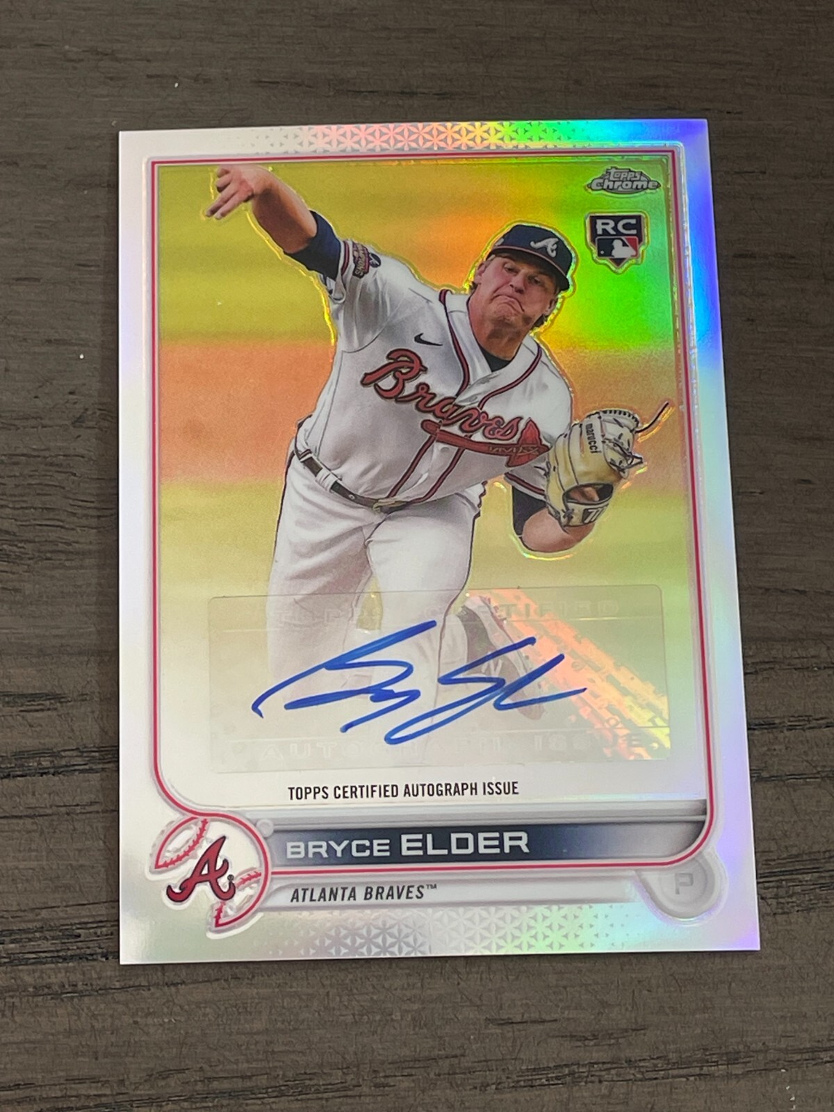 2022 Topps Chrome Update Autographs Bryce Elder RC #AC-BE Atlanta Braves