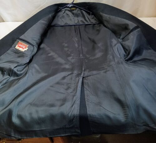 Giacca sportiva vintage anni 60 Levis Western blu scuro Rockabilly Yoke Back 42R - Foto 6 di 16