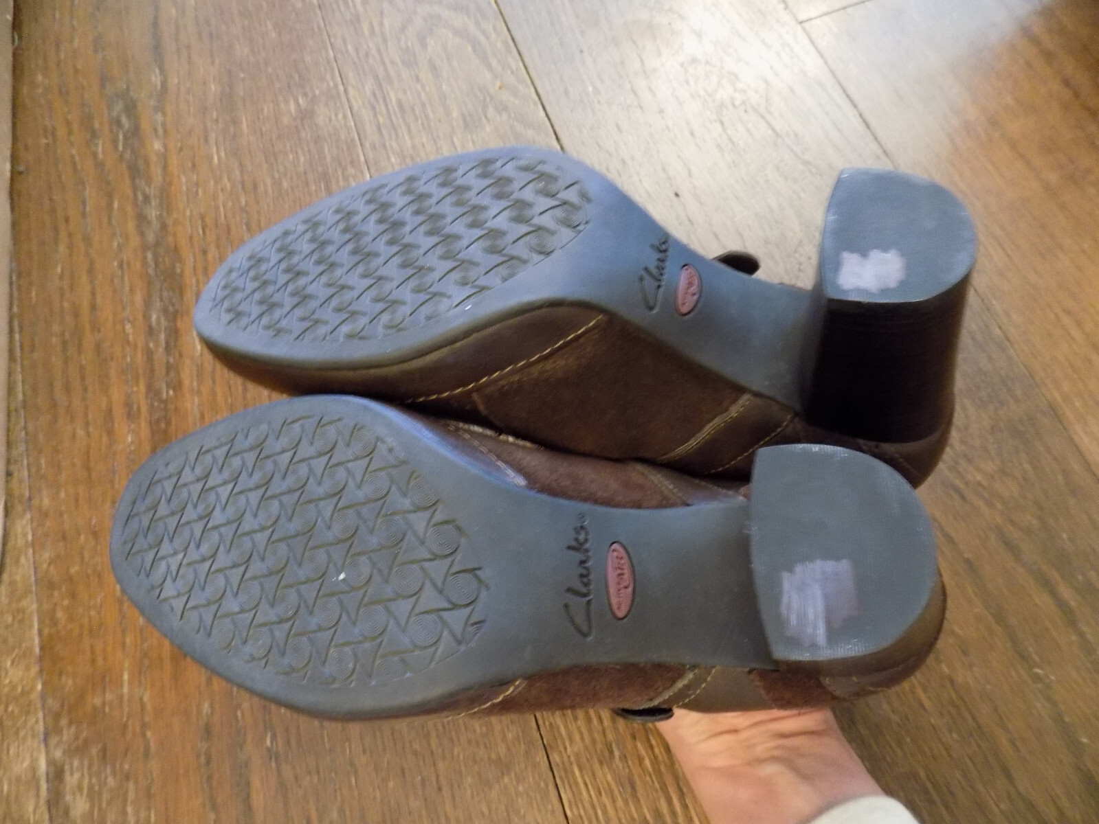 Clarks Artisan Brown Patchwork Leather & suede Ma… - image 7