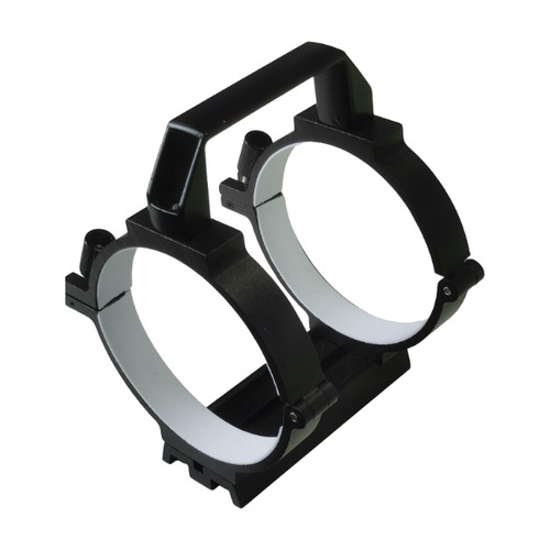 90mm Astronomical Telescope Dovetail Ring Clamp Set - Black Aluminum