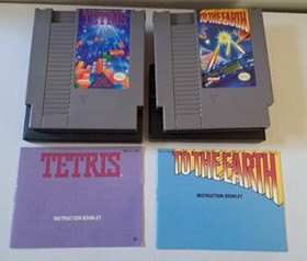 Lote de juegos To the Earth & Tetris - Nes - Juegos con caja manual (sin probar)