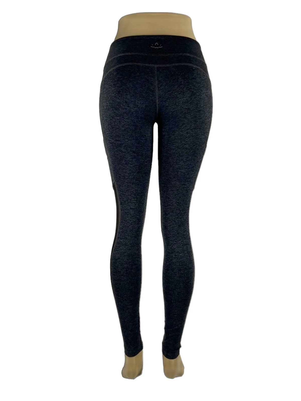 beyond-yoga spacedye mid rise soft blue mesh pockets leggings