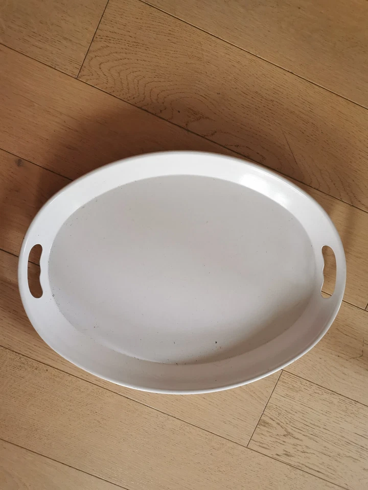 ovales Tablett aus Metall Vintage-Design Tablett