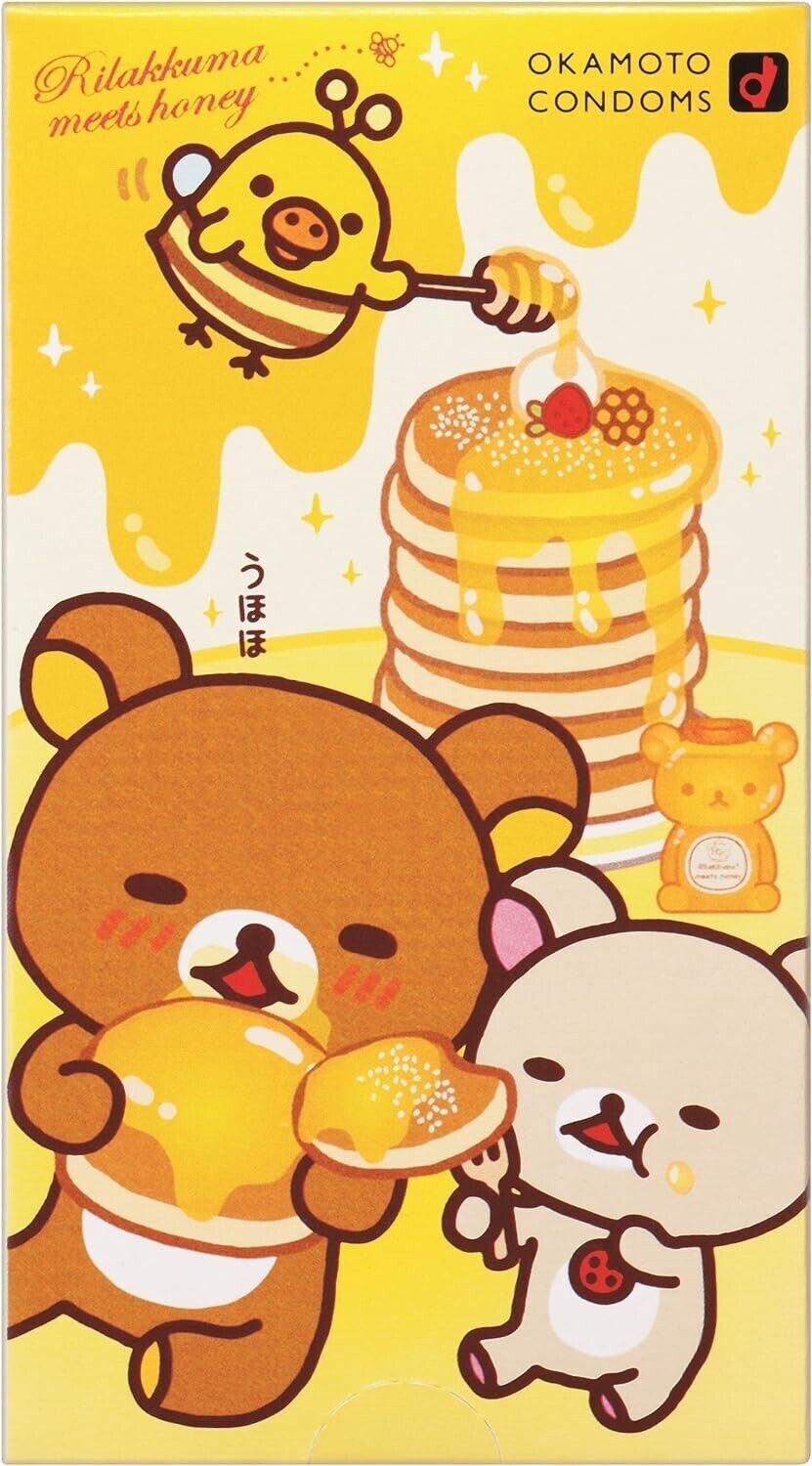Okamoto Rilakkuma Kondom Love Love Hot 10 Stück Latex Jelly JAPAN