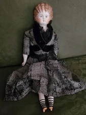 M. Brouse Porcelain And Cloth Doll
