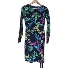 versace jeans couture chiffon baroque dress.Uk 8 15.5" ptp Bnwt 