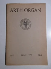 Art of the Organ June 1972 Vol. 2 No. 2 booklet