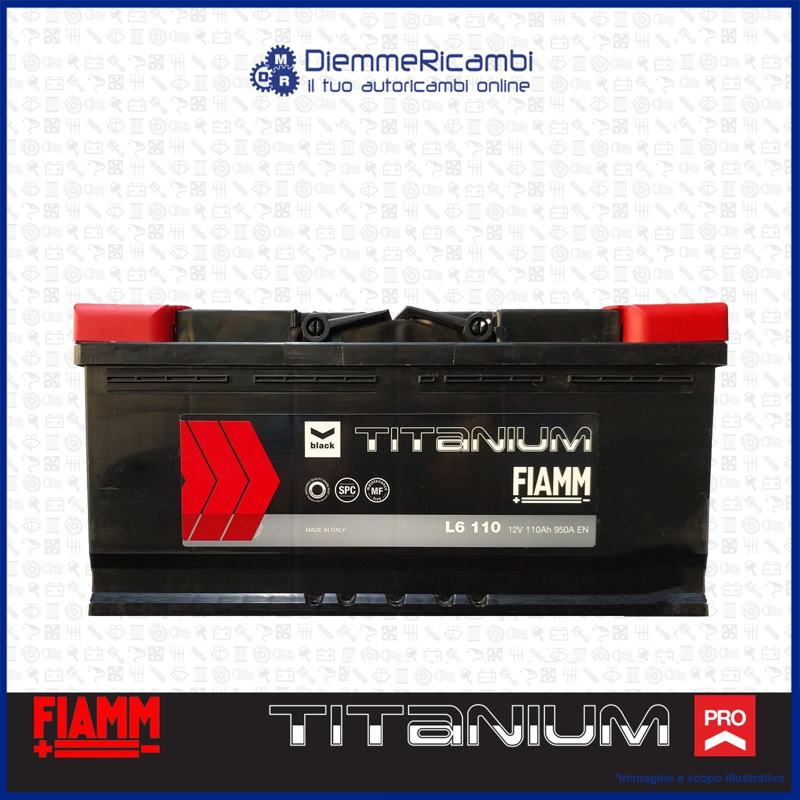 BATTERIA AUTO FIAMM 110Ah 950A POSITIVO A DESTRA - L6110 -BOSCH-VARTA - 110 Ah