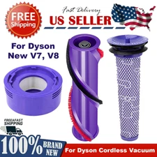 3x Roller Brush Pre and Post Motor HEPA Filter for Dyson V8 Absolute Pet Vacuum