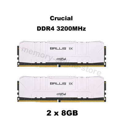 Crucial Ballistix 16GB (8GBx2) DDR4 3200MHz 288pin DIMM Desktop Gaming Memory