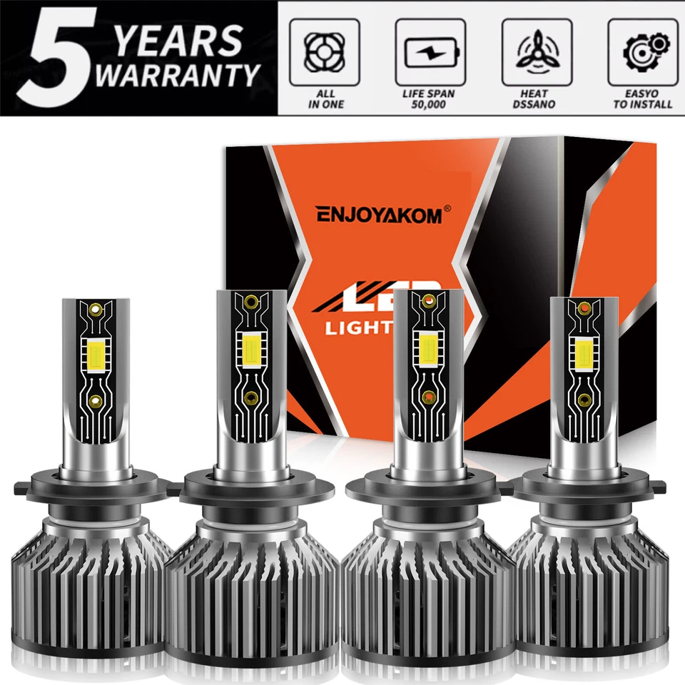 Faros LED Bombillas Coche H7 H7 Super Brillantes Para Mercedes-Benz SLK250 2012-2015 Foto 2 de 4