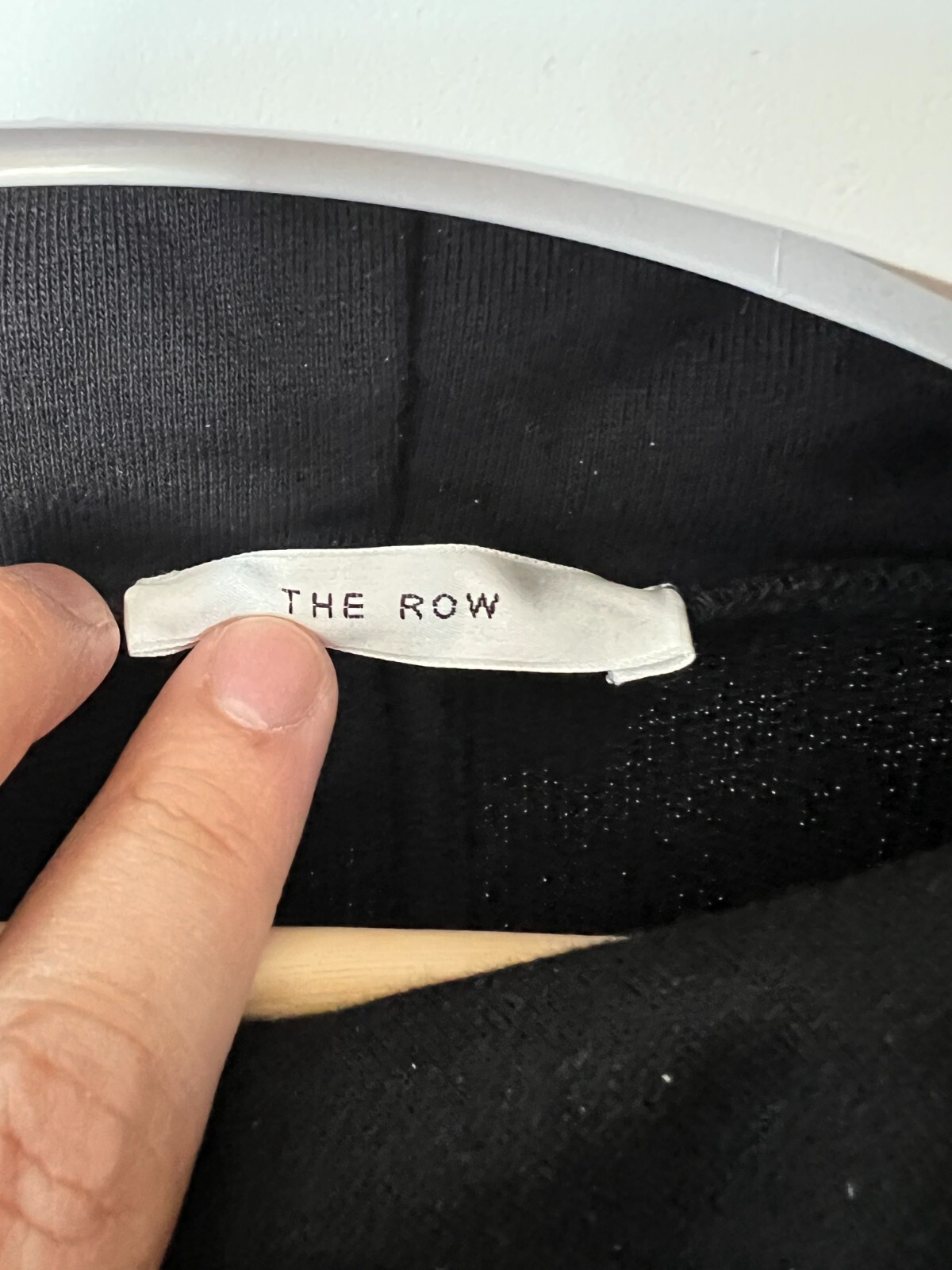 FILA Felpa con cappuccio uomo The Row Essoni grande nera in jersey di cotone