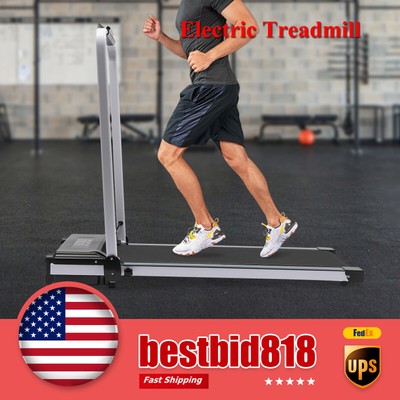 2 in 1 Folding Electric Treadmill Home Office Under Desk Portable Walking Pad
