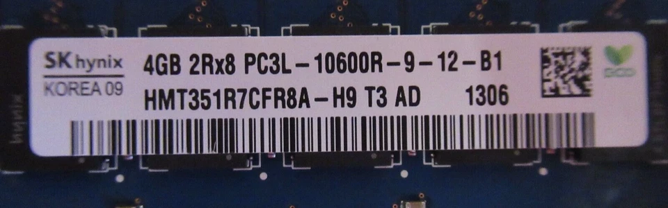 Dell SNP9J5WFC/4G 8GB (2x4GB) PC3-10600 DDR3-1333MHz CL9 240P DIMM 1.35V Memory - Image 3 of 4