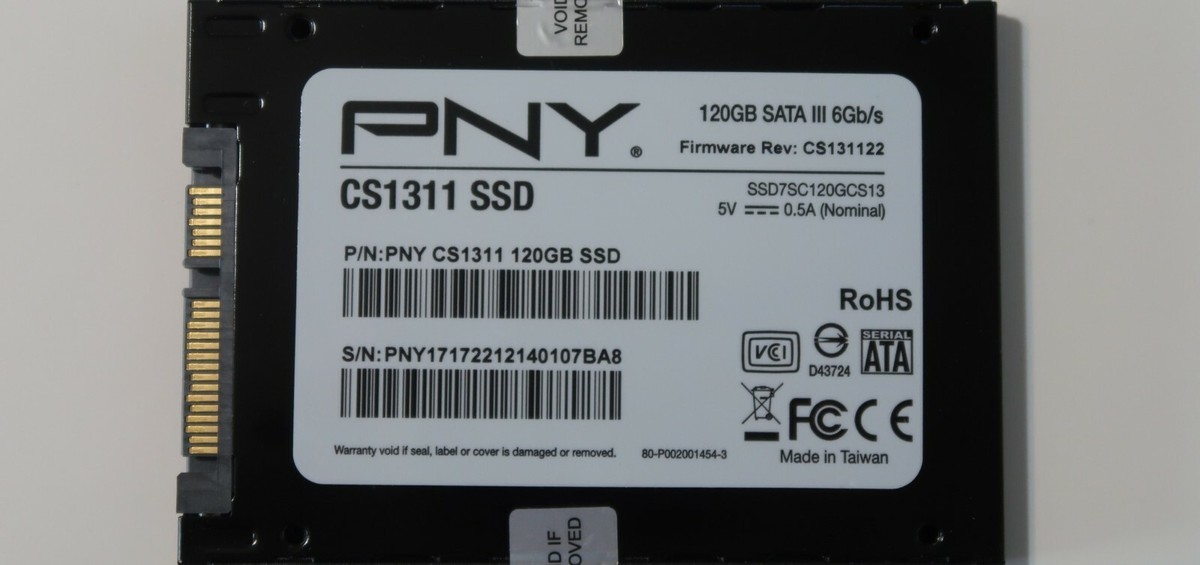 PNY CS1311 SSD7SC120GCS13 FW Rev:CS131122 120gb Sata III SSD