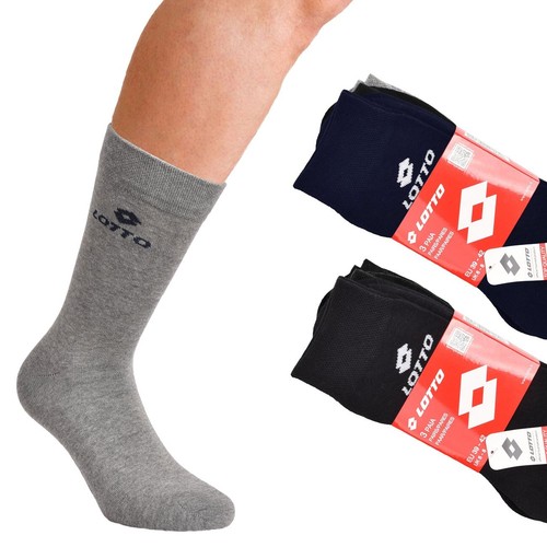 Chaussettes Homme LOTTO Neuves Avec étiquettes - Taille 39-42 - Coton Et Polyester