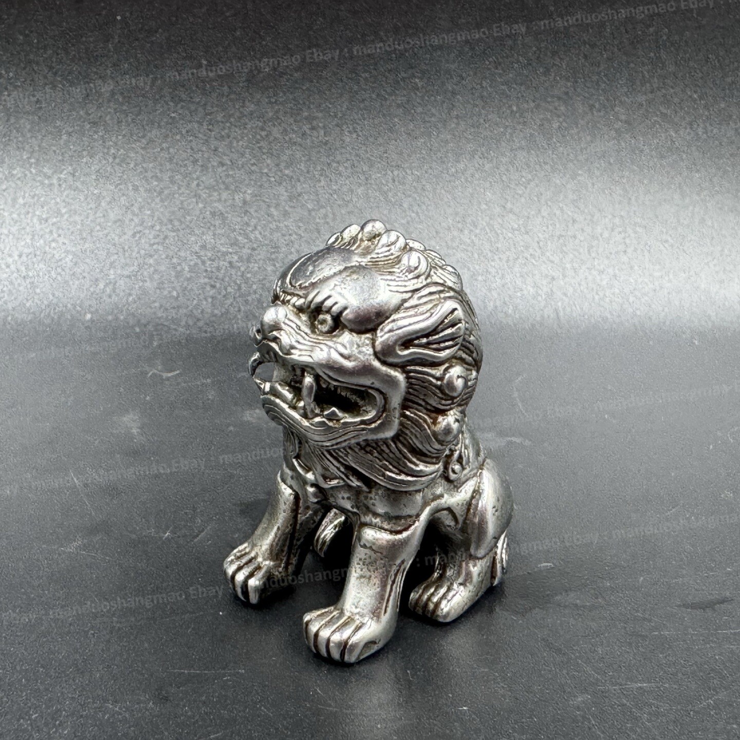 Tibetan Celestial Iron Lion Statue - Thokcha Snow Lion Guardian Sculpture