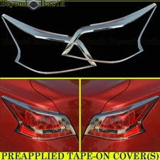 For 2013 2014 2015 Nissan Altima 4dr CHROME Taillight Bezel Overlay COVERS
