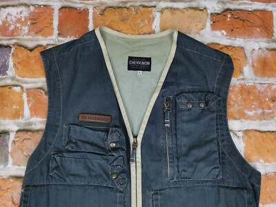 Charles Chevignon Vintage Vest Marine Stock Blue Casual Gr Charles Chevignon Vintage Vest Marine Stock Blue Casual Gr