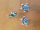 CUTE NEW 925 STERLING SILVER TINY 12MM TURTLE SWIMMING POST EARRINGS 2 GRAMS — photo 4
