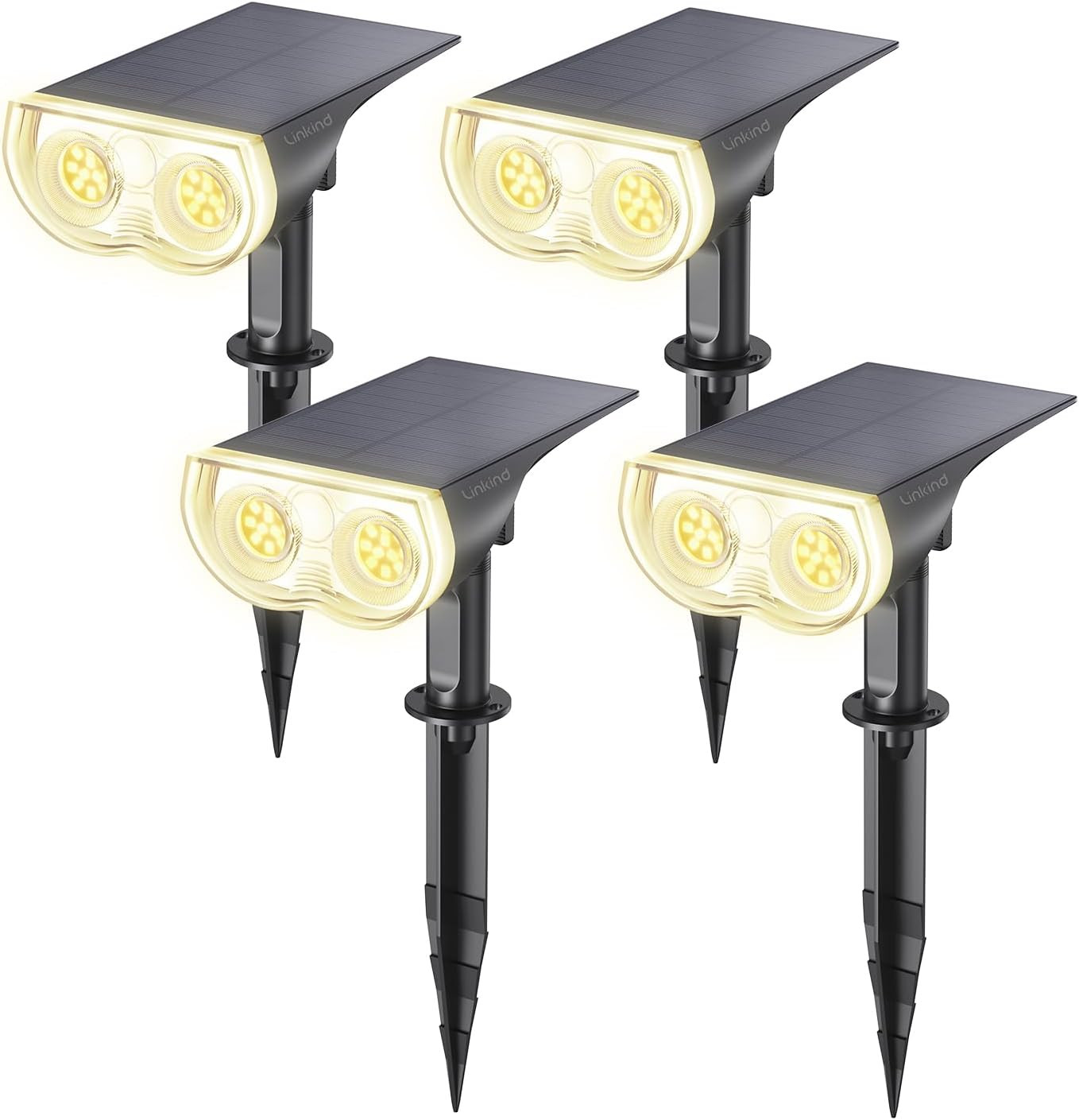 Set 4 Faretti Solari Starray 22 LED Bianco Caldo per Outdoor Chic