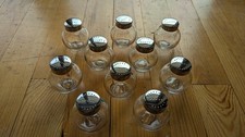 10x Salzstreuer aus Glas, Gewürzgläser STOHA West Germany mit Deckel NEU
