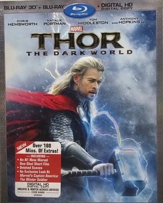 Avengers Thor The Dark World 3D Blu-ray + Blu-ray + Digital Copy New Sealed