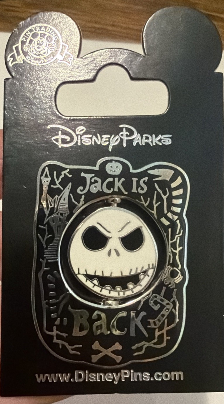 Disney Pin - NIghtmare Before Christmas Jack Skellington Jack is Back Spinner
