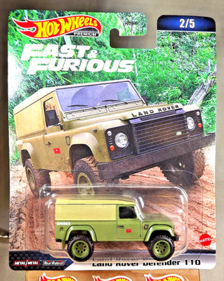 2024 Hot Wheels Premium Fast & Furious 2/5 LAND ROVER DEFENDER 110 Green w/RR's