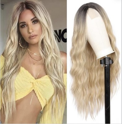 Kalyss 26 in Ombré Blonde Long Wavy Lace Front Heat Resistant Synthetic Wig